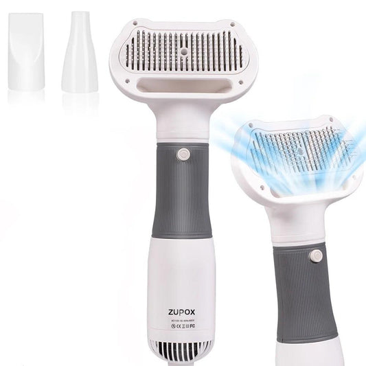 Dog Hair Dryer, 2 in 1 Dog Brush, Pet Grooming Dryer for Small Dog and Cat, Cat Hair Brush with Adjustable Temperature